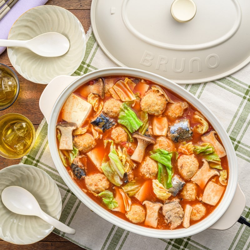 ≪BRUNO≫Crassy＋ オーバルホットプレート（グレージュ）BOE053-GRG