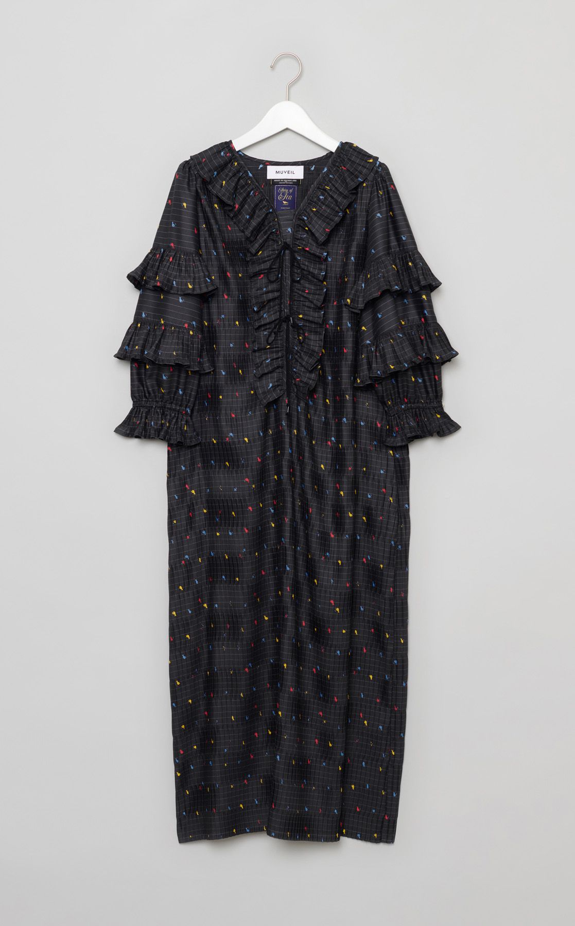 MUVEIL｜クジラストライプフリルワンピース