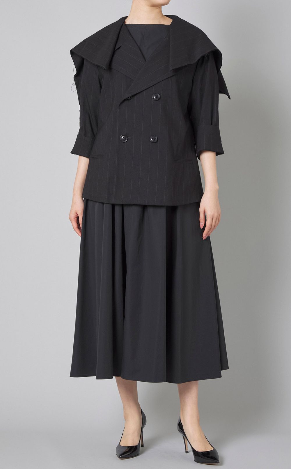 Y's｜ピンストライプセーラーカラージャケット