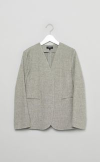 Theory｜リネン混ノーカラージャケット