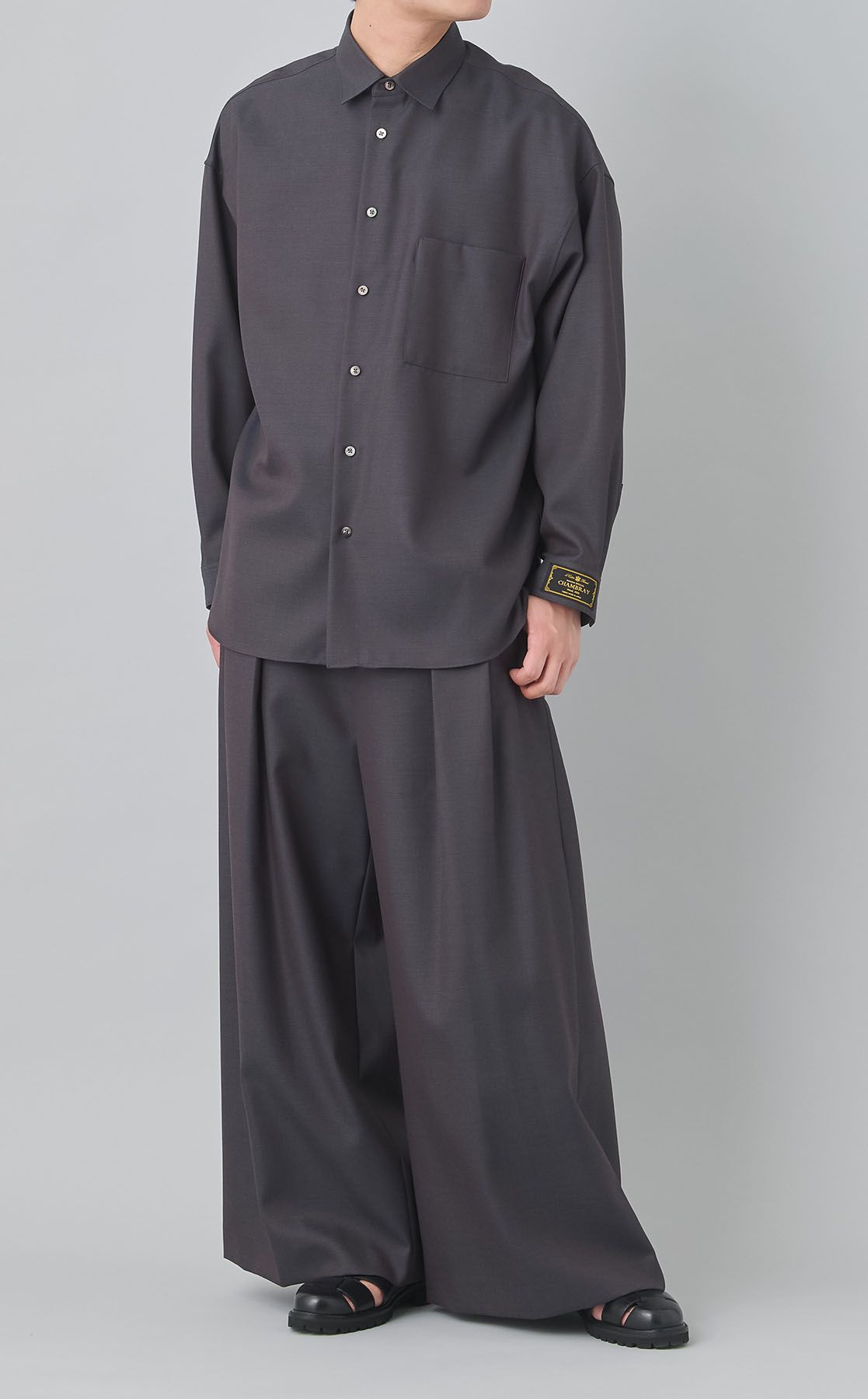 MAISON SPECIAL｜シャンブレーウールシャツ