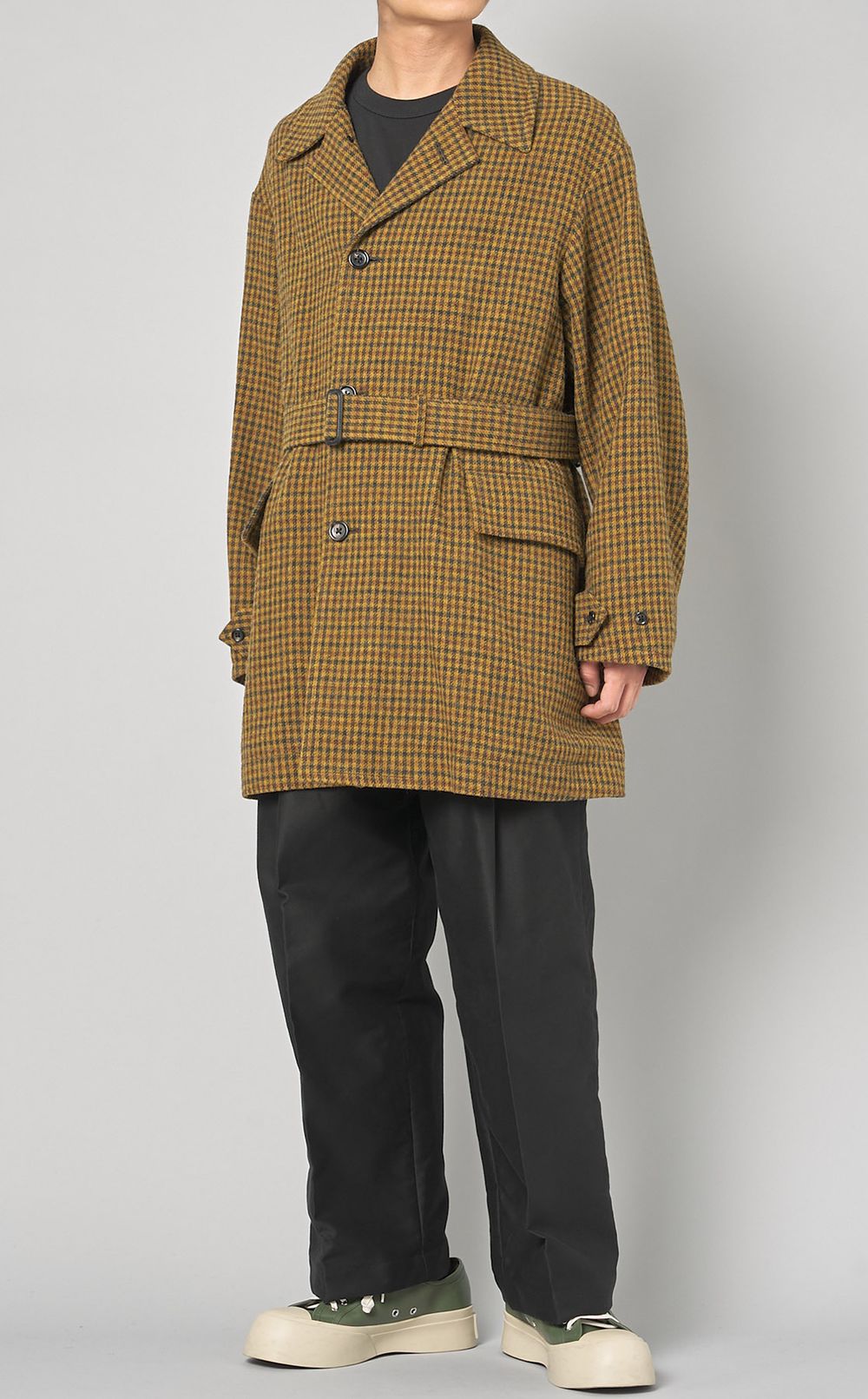 NANO universe｜チェックツイードカーコート