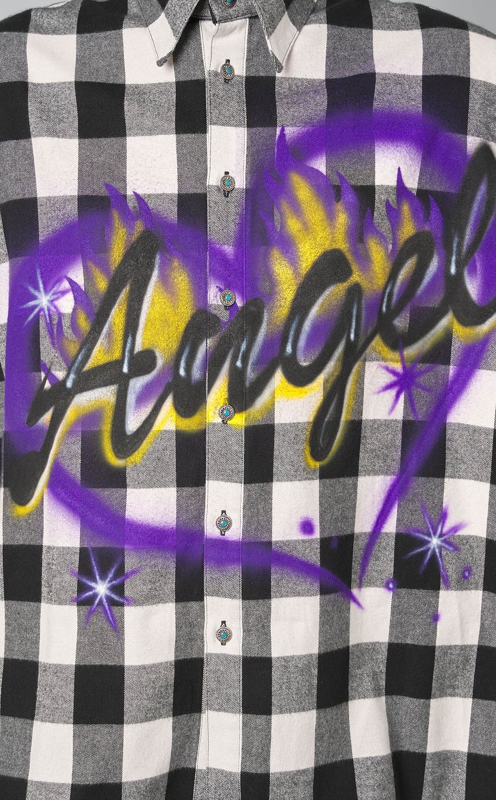 TENDER PERSON｜エアブラシチェックシャツ