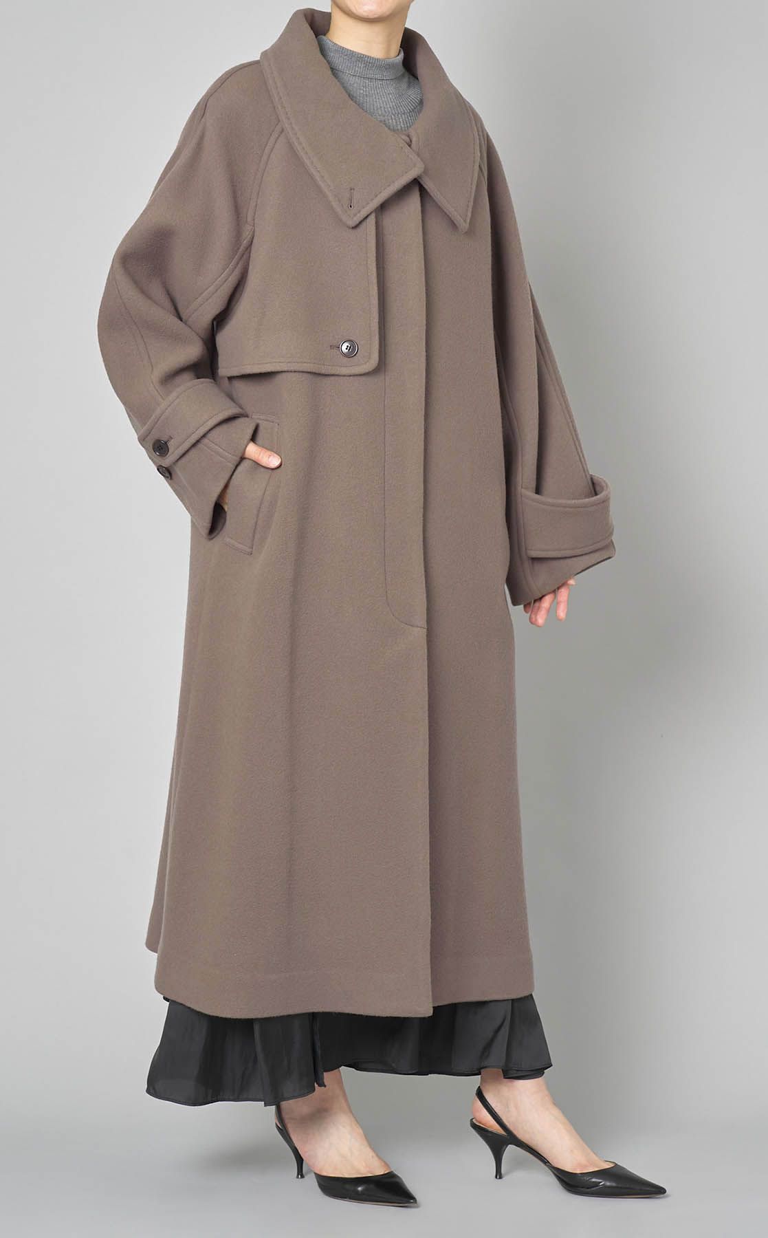 FRAY I.D｜ウールリバーバルマカンコート