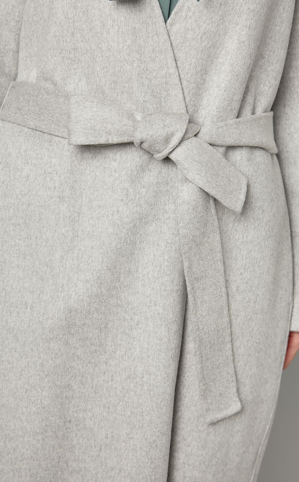 Theory｜ウールカシミヤノーカラーラップコート