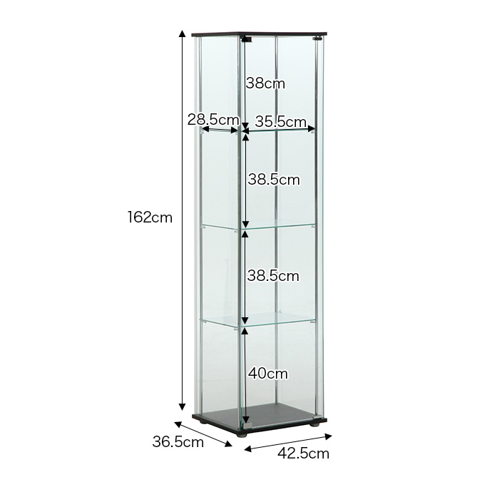 g11554]【幅42cm】Reine ガラスコレクションケース キャビネット
