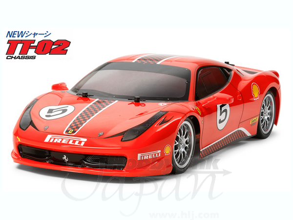 1/10 電動RC フェラーリ 458 チャレンジ (TT-02シャーシ) | HLJ.co.jp