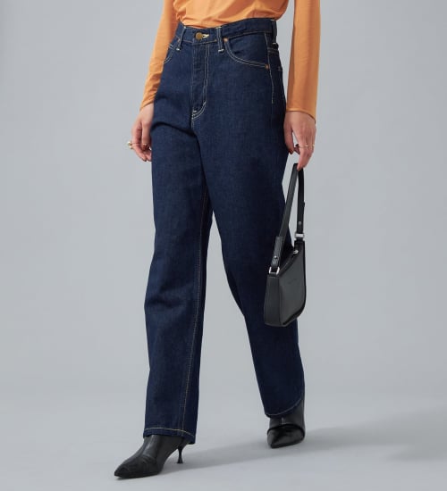 最終値下げ【XSサイズ】ストレッチスリムリブパンツ ネイビー XS