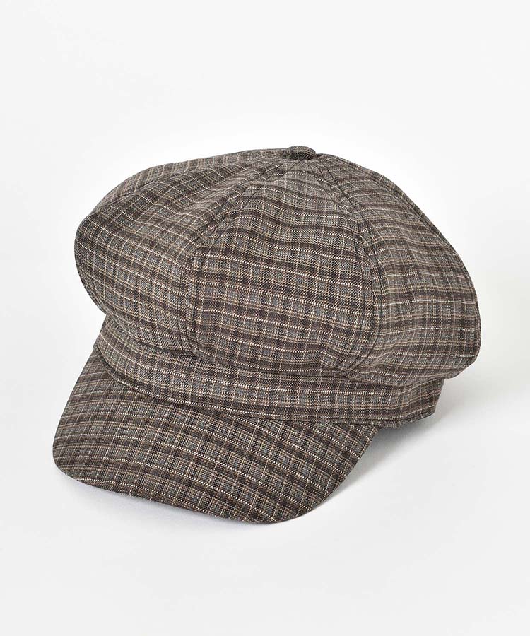 チェックキャスケット 帽子 キャスケット ブラック ネイビー チェック