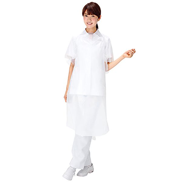 ベルデポリガード エプロン 半袖 ホワイト （30枚入） NO