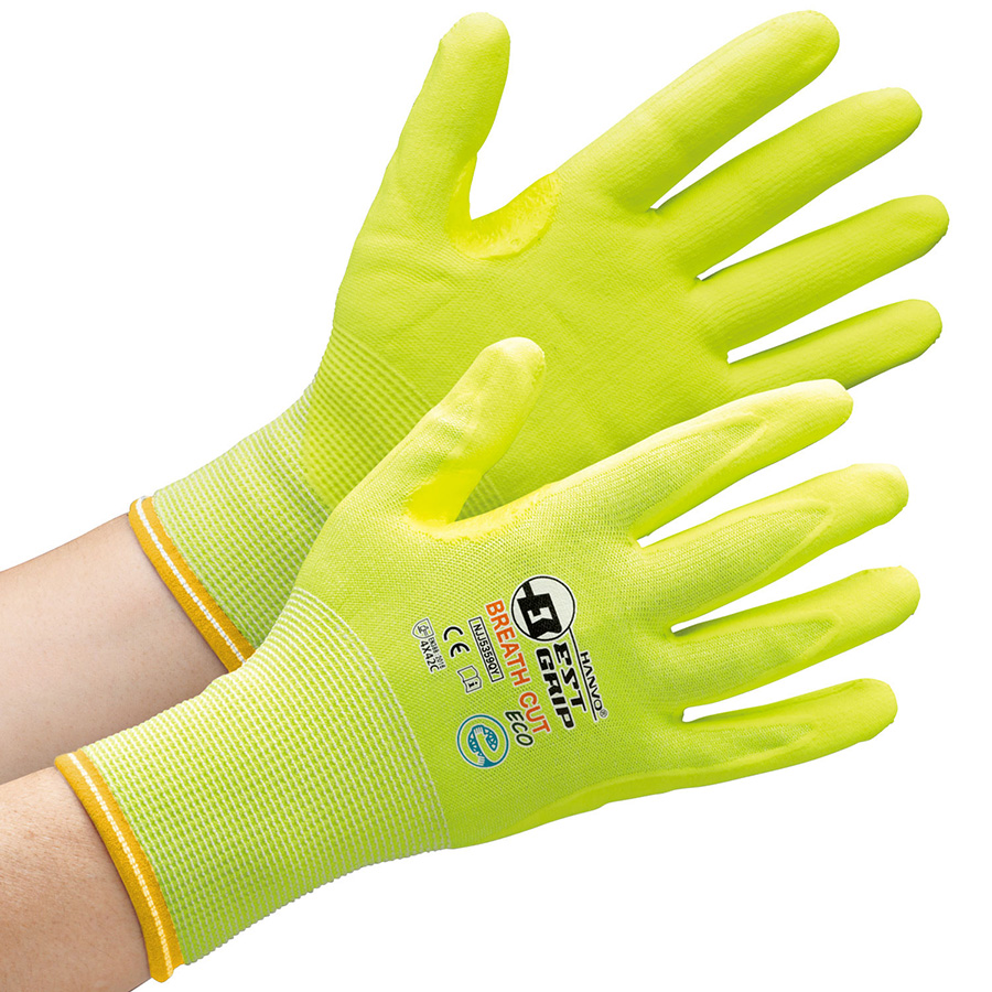 耐切創性手袋 ブレスカットECO NJJ5359QY イエロー LL