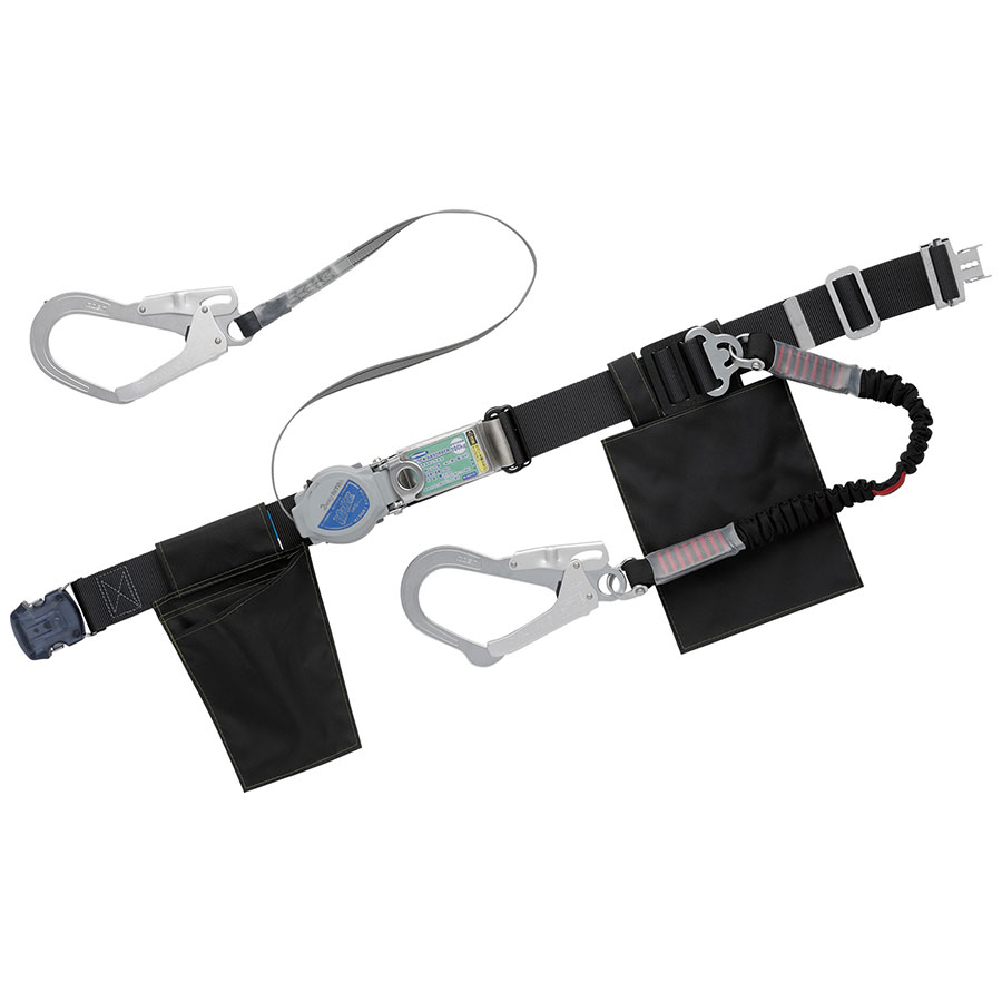 胴ベルト型 伸縮式補助ロープ付 MFD－501－10L－BLK－M