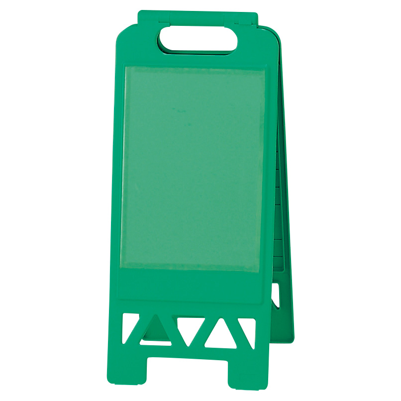 フロアユニスタンド 868－371AG 緑 片面ポケット 屋内用