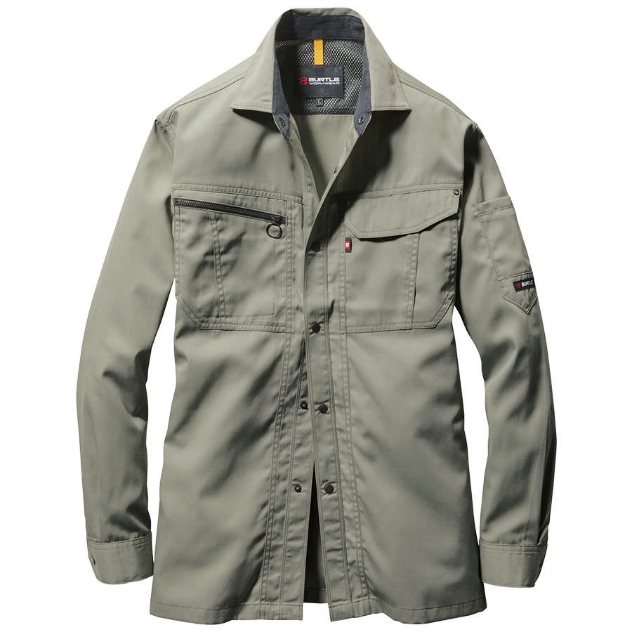 長袖シャツ 6063－21 グレージュ （S～3L）| 作業服・作業着