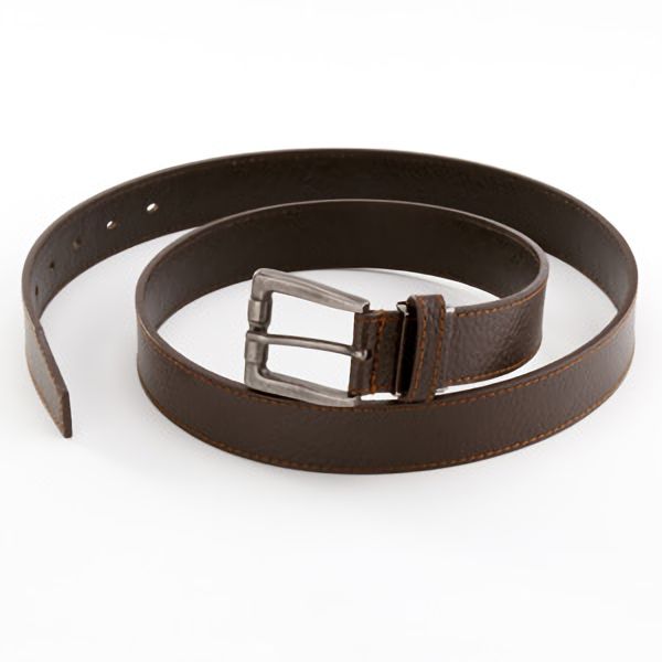 牛革1枚ステッチベルト 35mm幅 FT－1022 チョコ | 【ミドリ