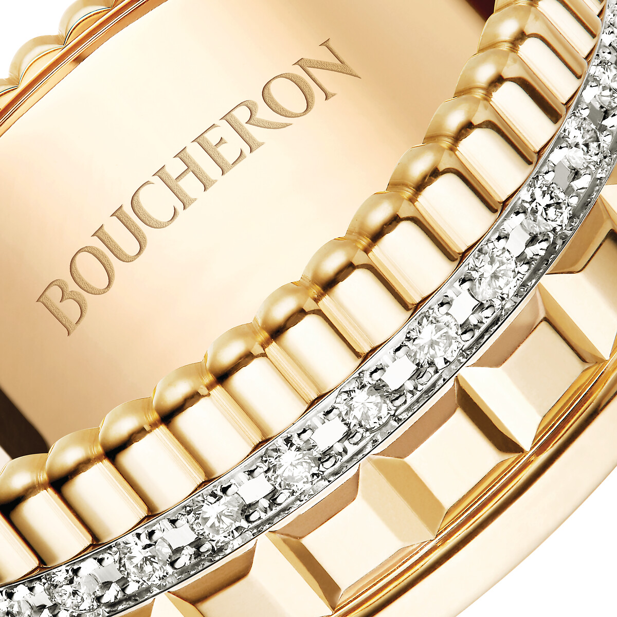 キャトル ラディアント ダイヤモンド リング S | ブシュロン