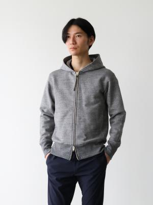 超高密度ジップアップパーカー/スマートスタイル/グレー | Factelier