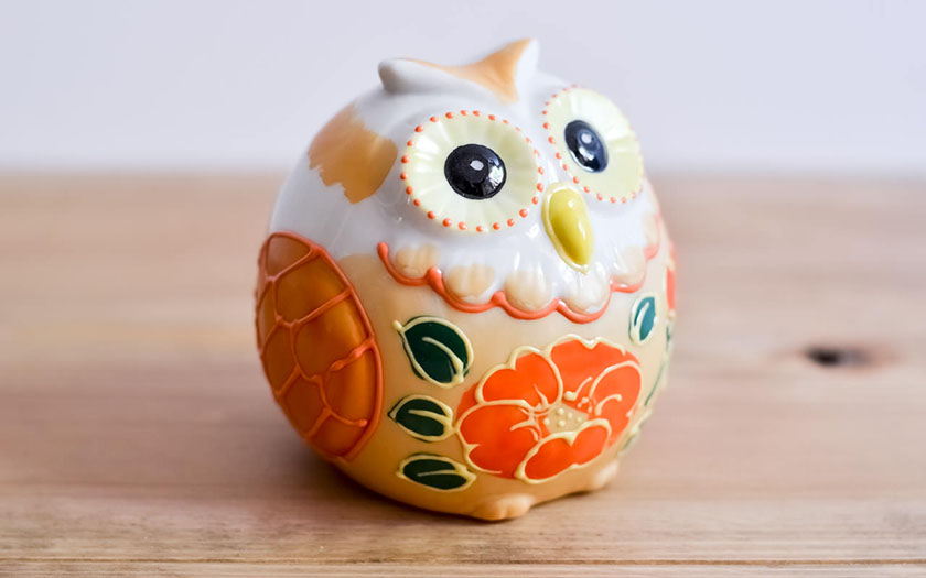 送料無料】 仲良しふくろう 盛 2.5号 ペア 専用木箱入り / 梟 フクロウ