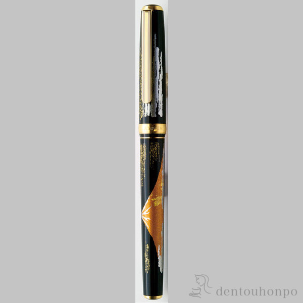 送料無料】 金沢箔万年筆 赤富士 / 箔一 まんねんひつ インク付 文房具