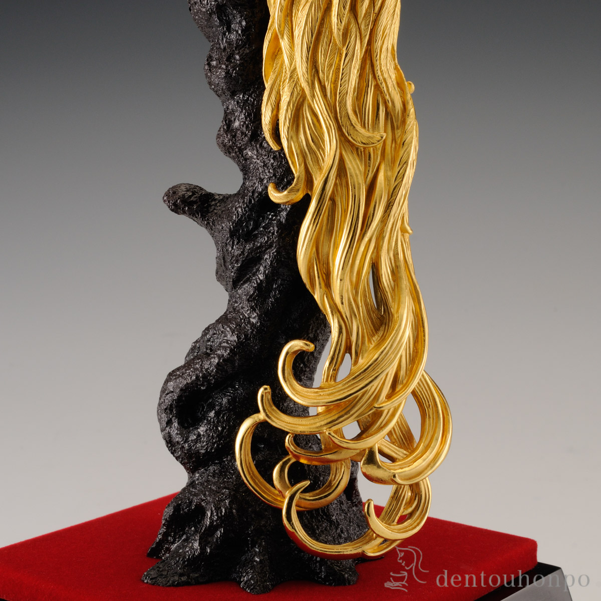 送料無料】 純金 尾長鶏 彩色 80g / 高級 コレクション 美術品 工芸品