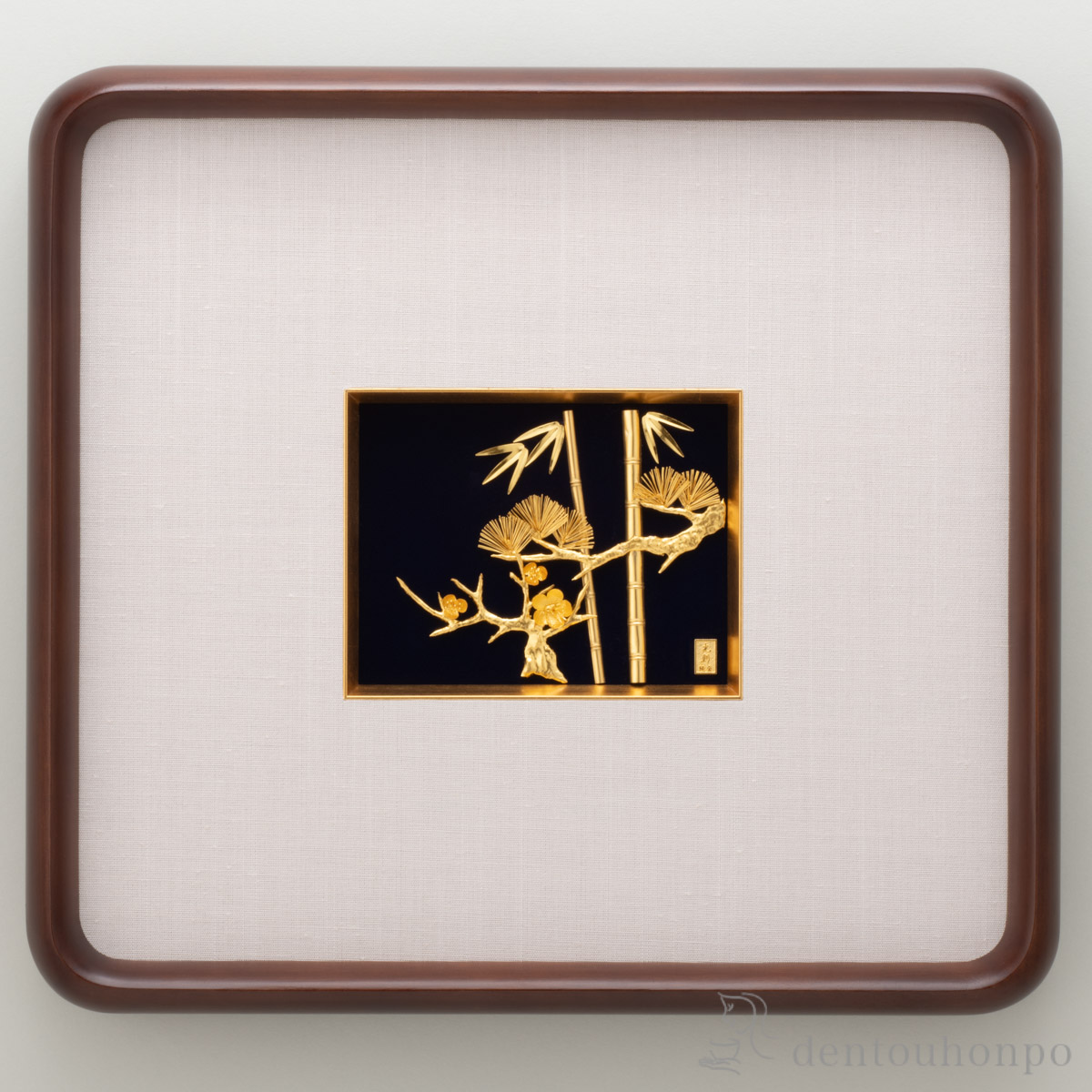 送料無料】 純金 貴金属画 松竹梅 8g / 額縁 飾り フレーム 人気