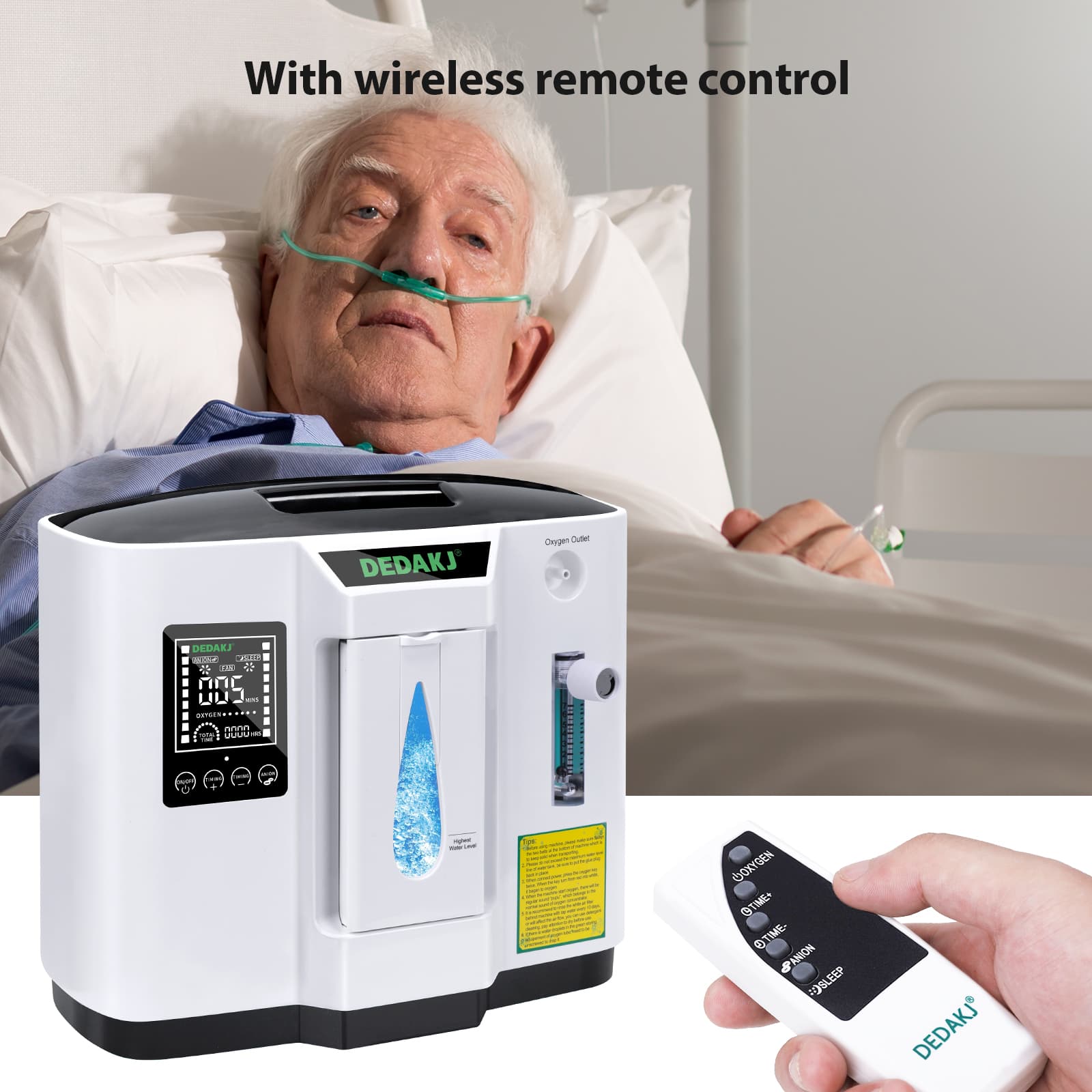DEDAKJ 1-7 Liter Home Oxygen Concentrator ddt 1a 1b Oxygen