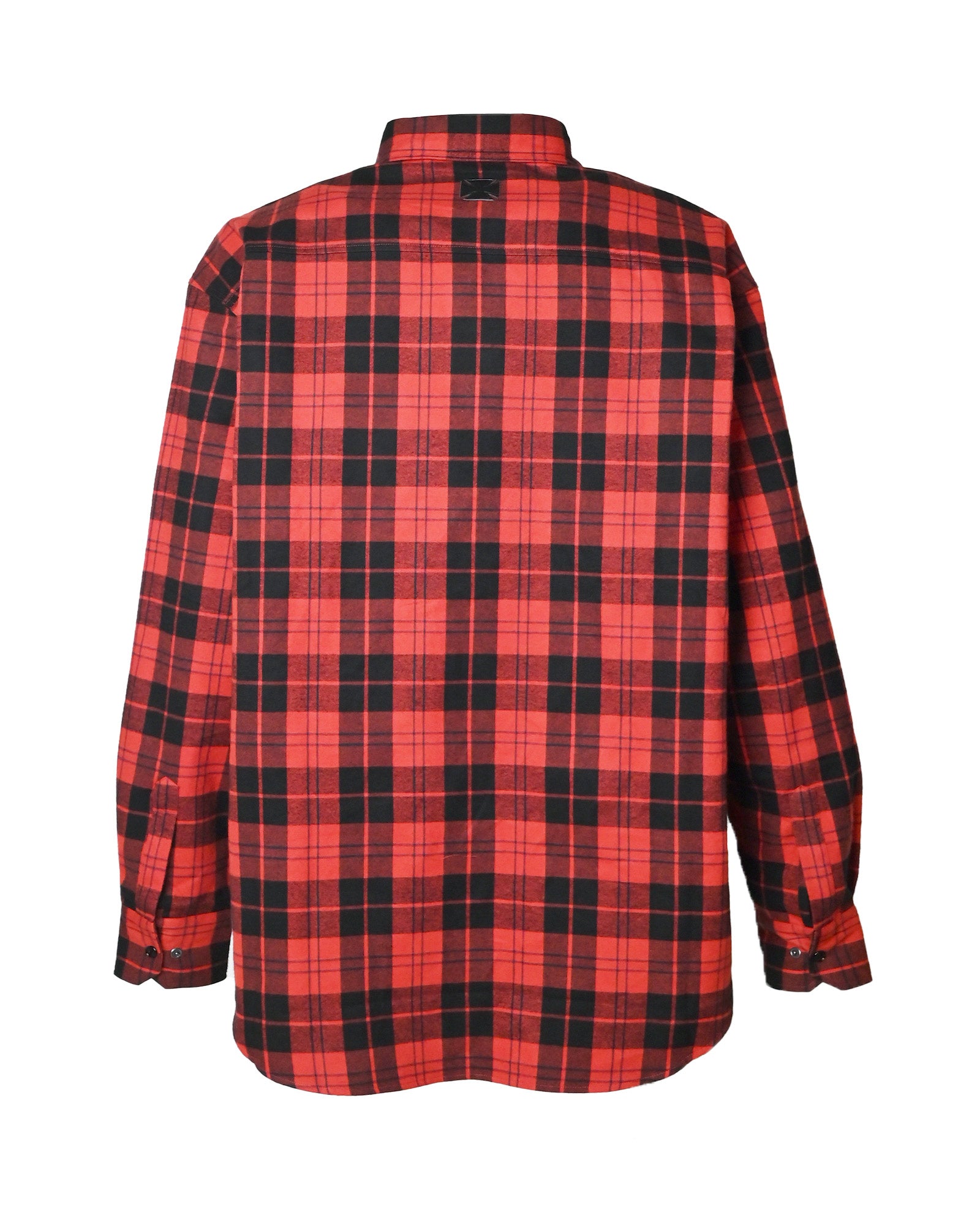 VETEMENTS (ヴェトモン) SS26 チェックシャツ LEATHER CROSS FLANNEL