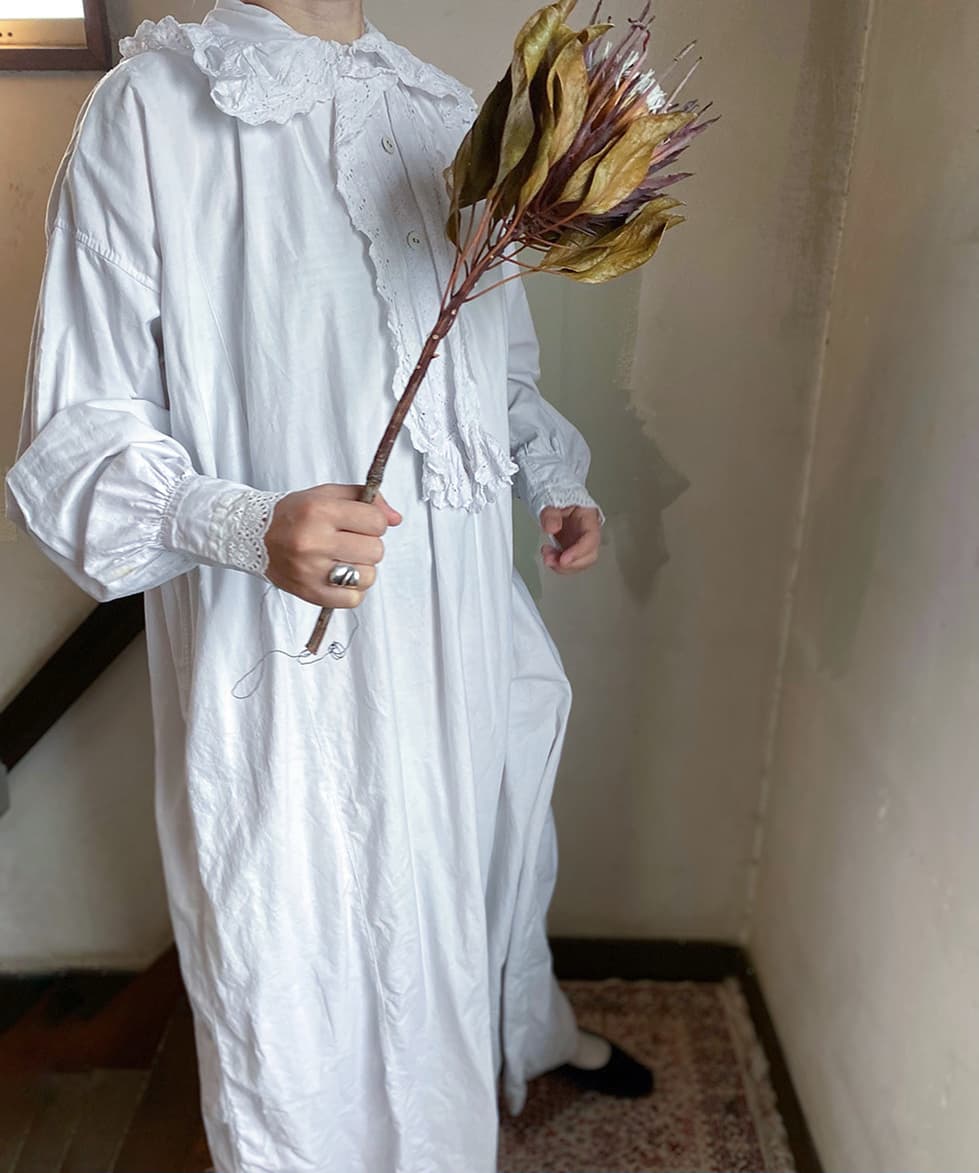 1900sフランスアンティークナイトドレス