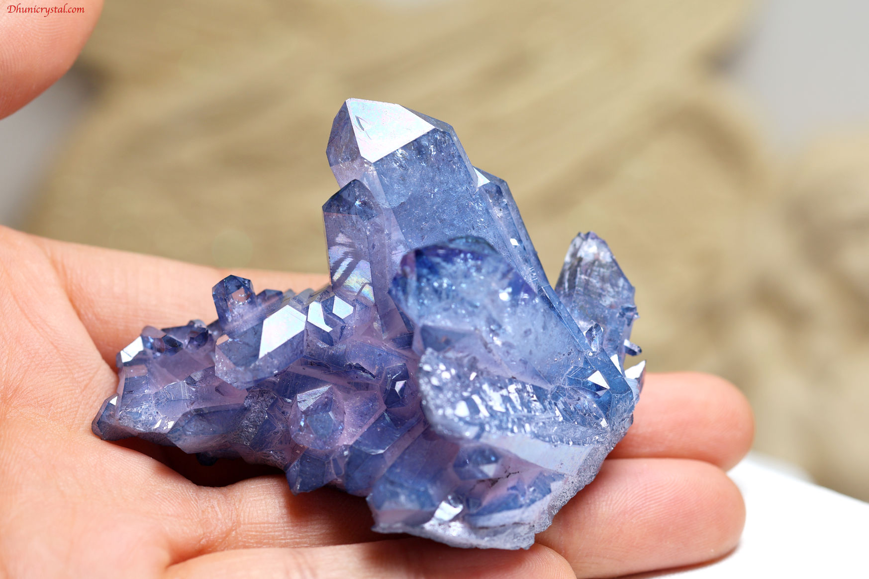 М☆水晶☆青雲ラダー☆ブルーラダー☆クリスタルクォーツ☆希少☆台座