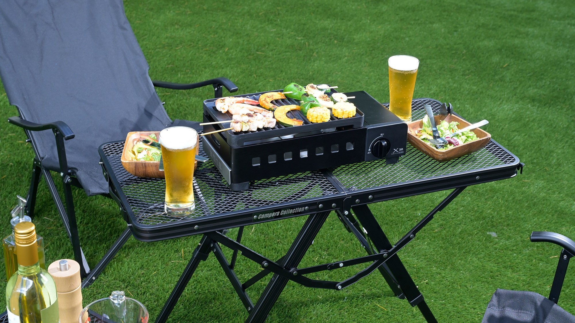 キャンセル品のため値引き 持ち手付 6ミリ鉄板 プロパンガス グリラー