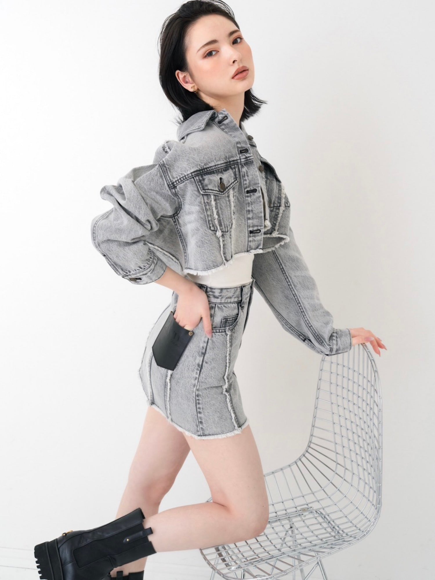 Fringe denim mini skirt | DIANTÉ (ディアンテ)公式通販サイト