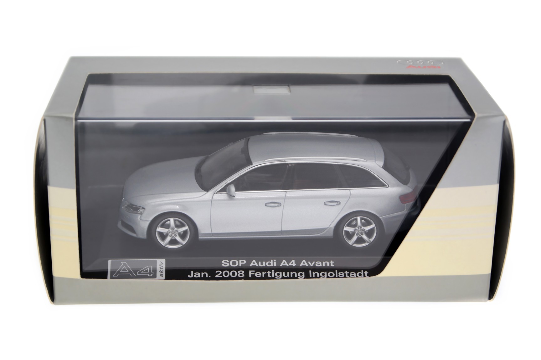 A collectible scale model Audi A4 Avant from Minichamps