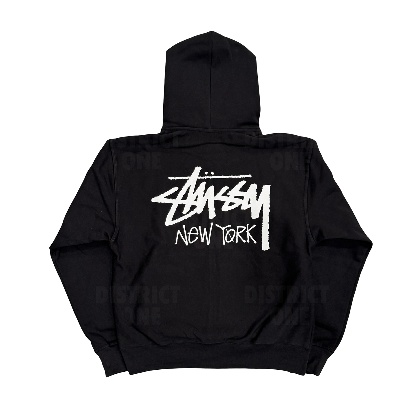Stussy Stock New York Zip Hoodie Black – DISTRICT ONE NY