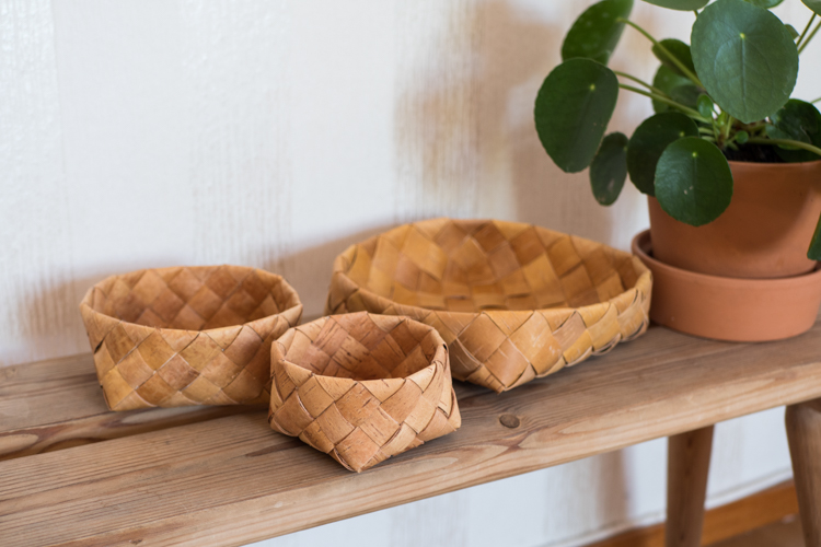 北欧のかご】フィンランドからきたぬくもり溢れる上質な白樺かご。北欧