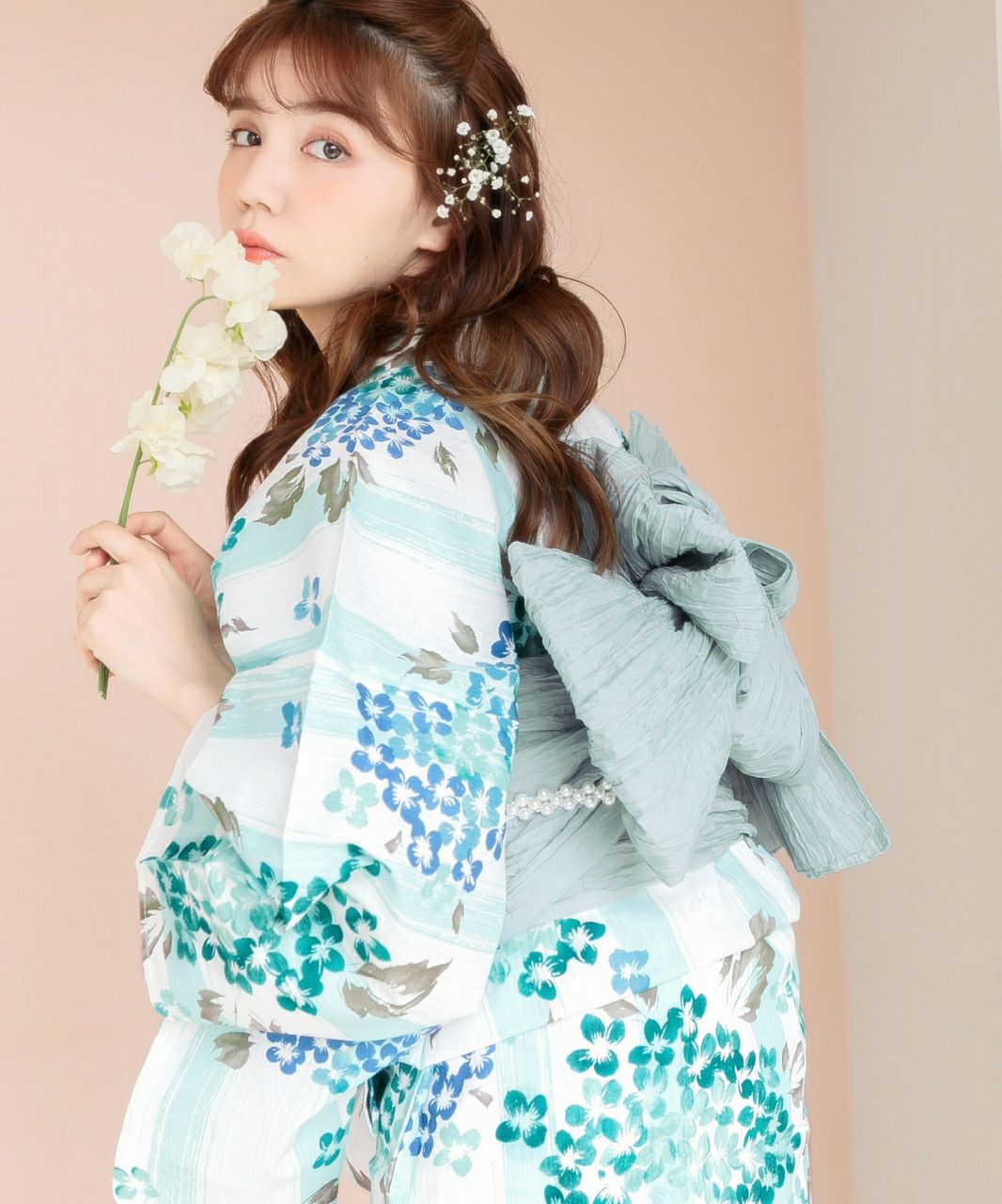 紫陽花 浴衣 水色 ANDANTE Dita 紫陽花 浴衣 水色 ANDANTE Dita