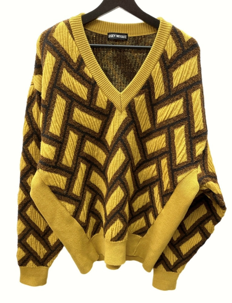 イッセイミヤケ ISSEY MIYAKE 90s WOOL KNIT ウール ニット Vネック