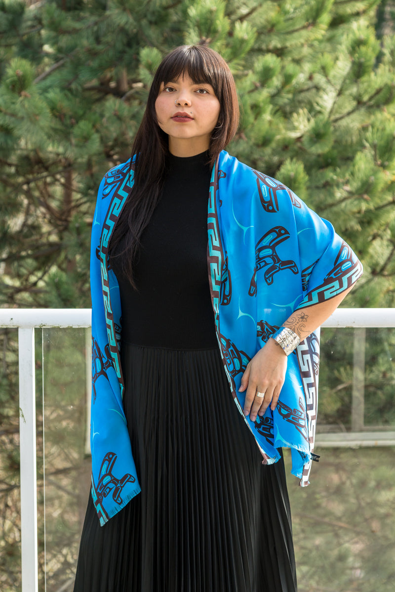 Killerwhale Cream Scarf – Dorothy Grant Studio