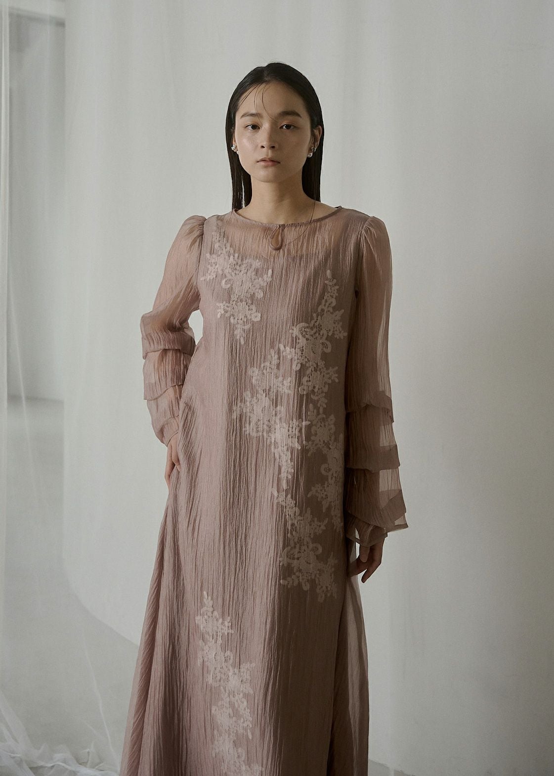 Sheer A-line onepiece｜LE'RURE