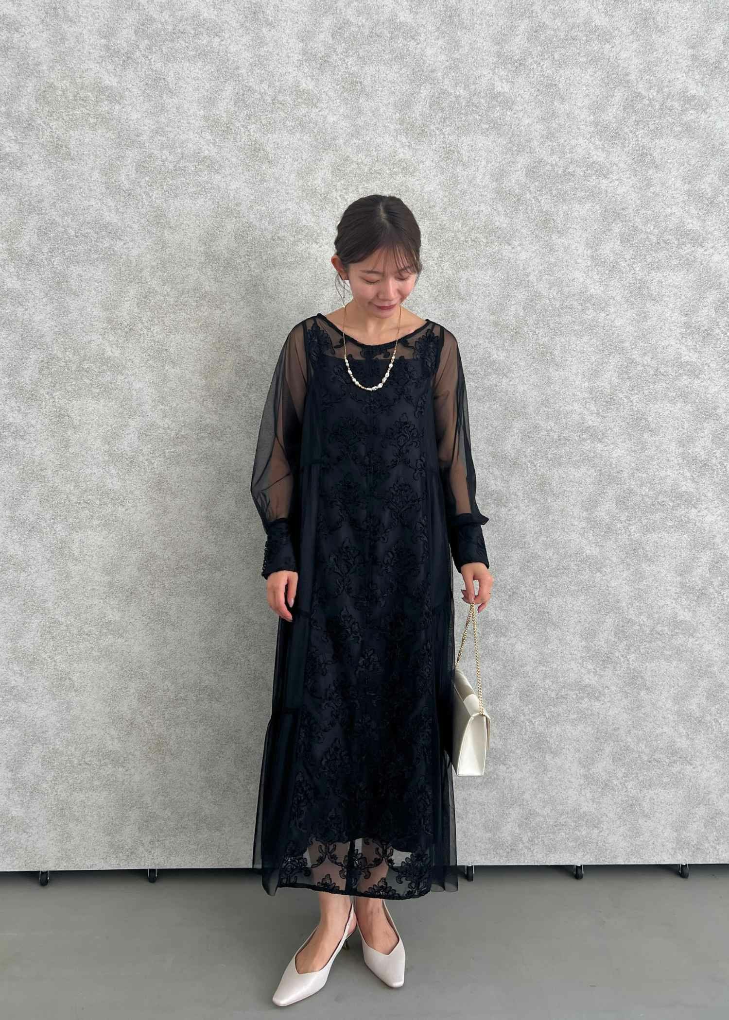 モールレースサイドティアードドレス｜DorryDoll