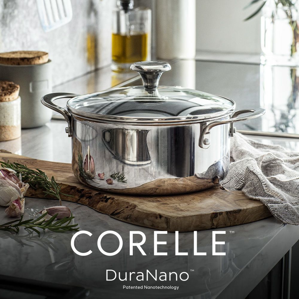 CORELLE(コレール) IH対応 キャセロール 20cm ガラスふた セット