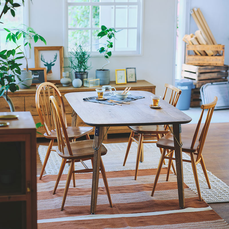 幅150cm] RADYダイニングテーブル(ブラス脚) | DOUBLEDAY ONLINE SHOP