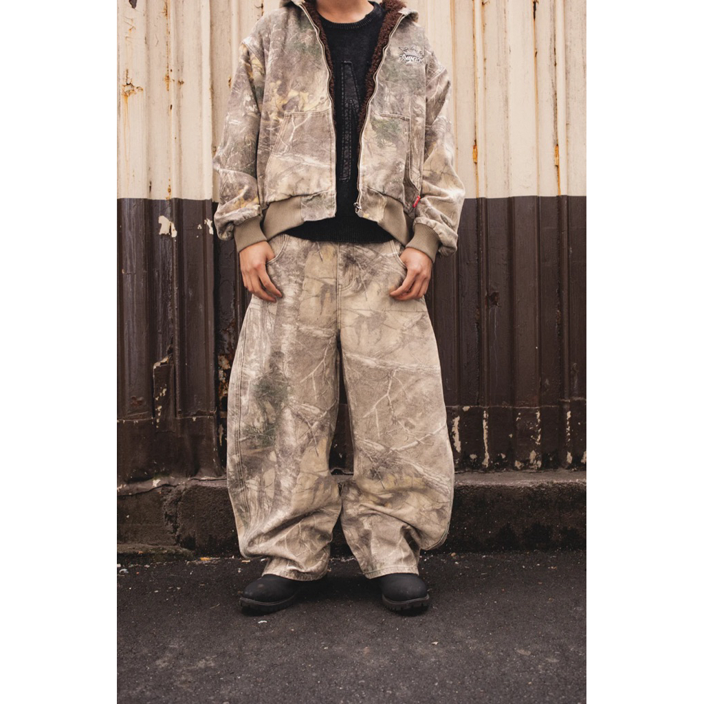 9090 King Logo Slub Denim Buggy Pants | 蝦皮購物