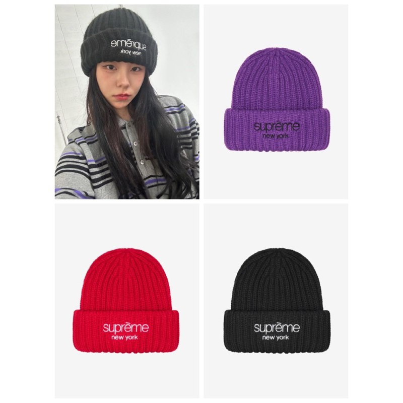 Supreme Classic Logo Chunky Ribbed Beanie | 蝦皮購物