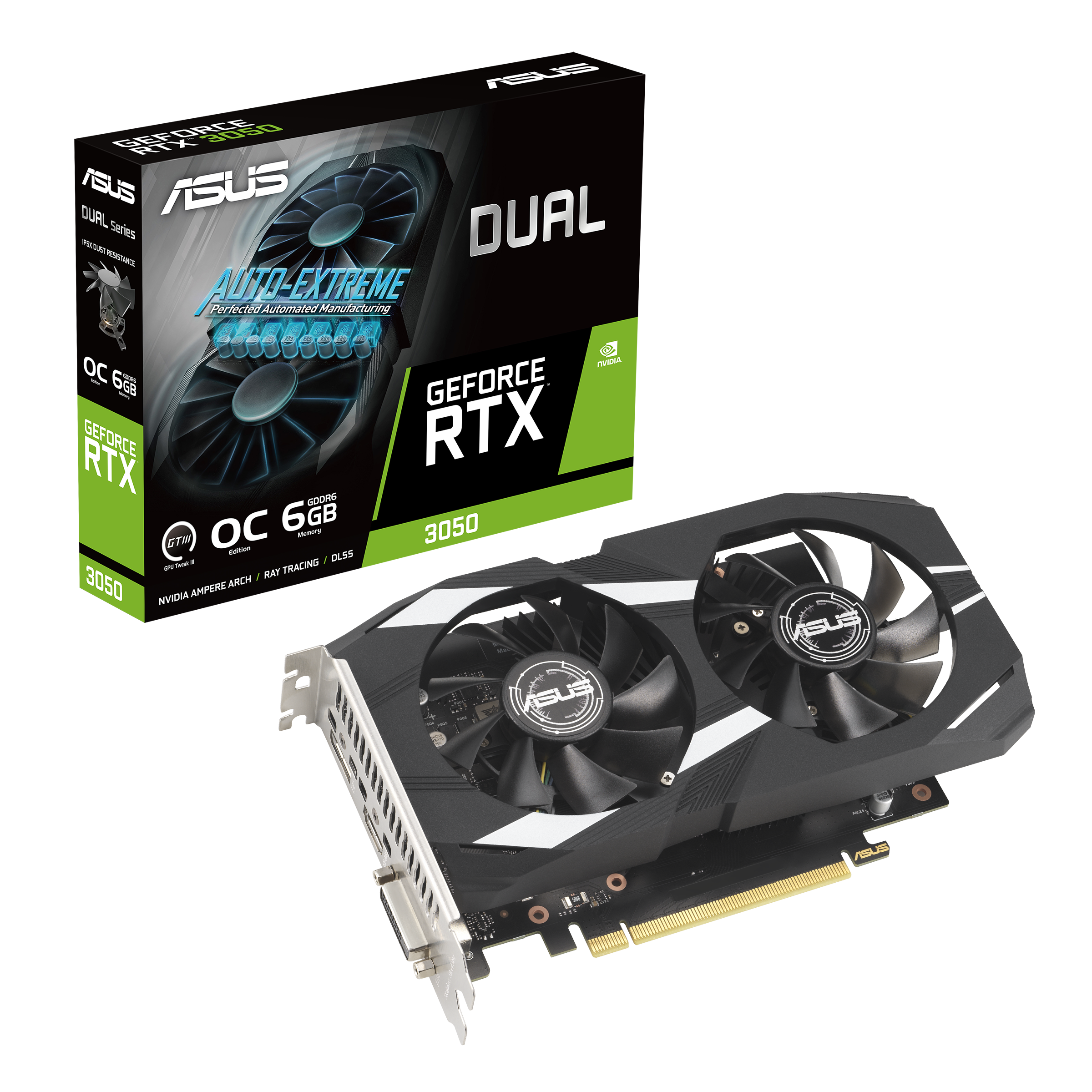 ASUS Dual GeForce RTX™ 3050 OC Edition 6GB GDDR6