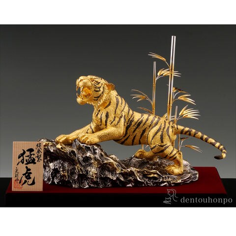dショッピング |純金 猛虎 A 300g ( 光則（金工芸） 木札名入れ有料