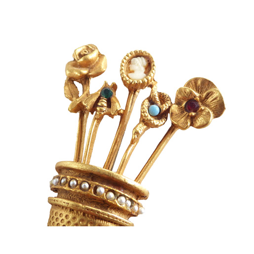 5種類のスティックピンのヴィンテージブローチ | アメリカ製