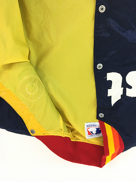 古着 80s USA製 STARTER MLB Houston Astros アストロズ 光沢 サテン