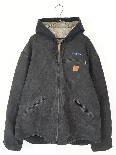 古着 Carhartt 裏ボア 2トーン ブラック ダック デトロイト ジャケット