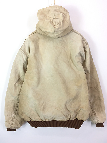 古着 Carhartt フェード ブラウン ダック 防寒 パデット アクティブ