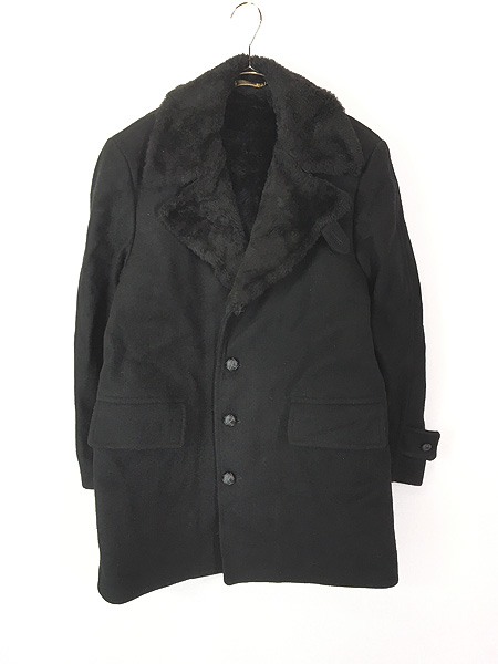 古着 70s USA製 McGREGOR ブラック ボア ウール ギャング ランチ